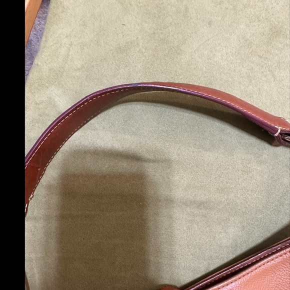 DOONEY & BOURKE Medium Sac Hobo Purse Shoulder Hand Bag Cognac Tan Brown Leather - Picture 11 of 16